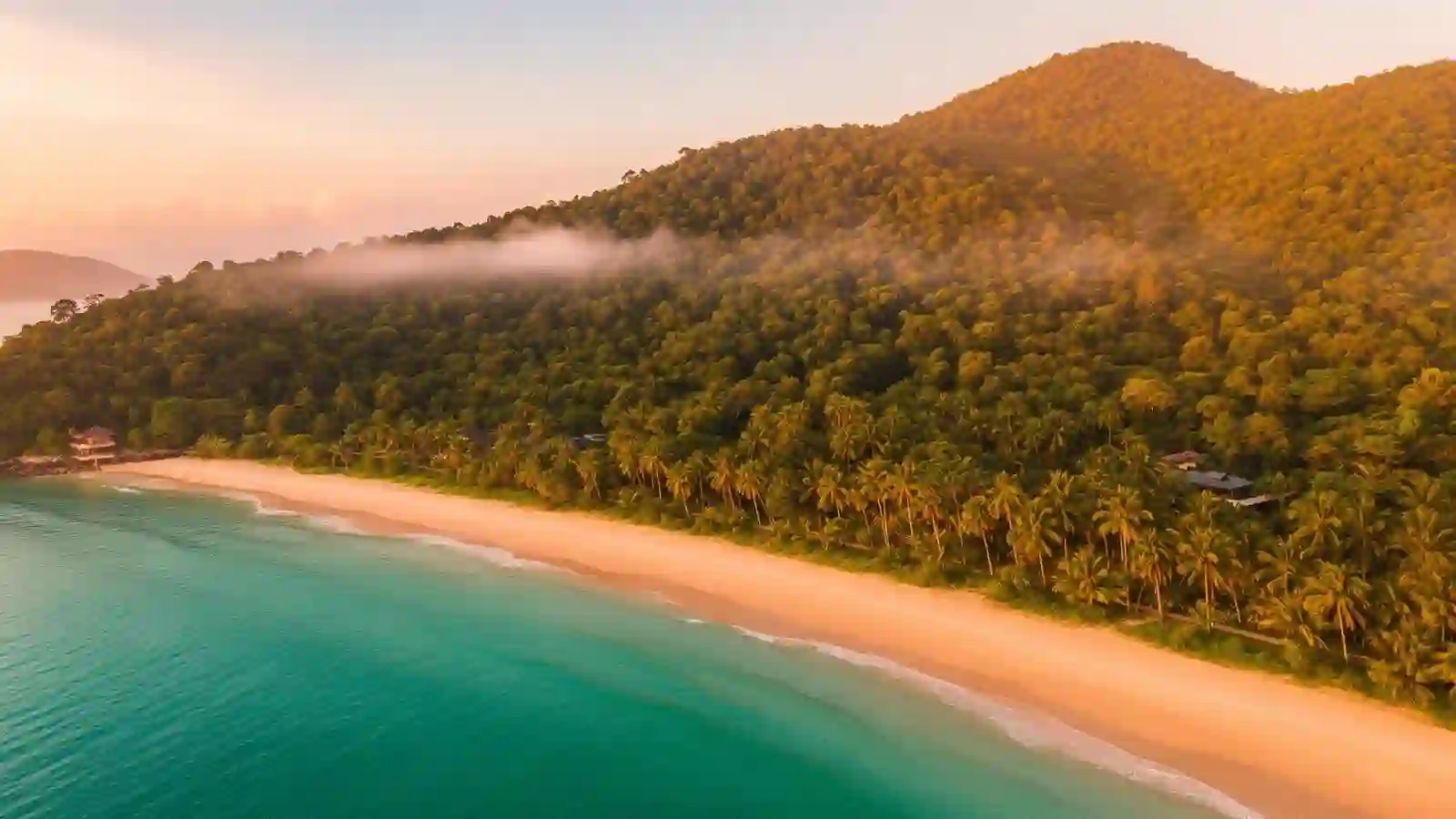 Aerial view of Phuket coastline